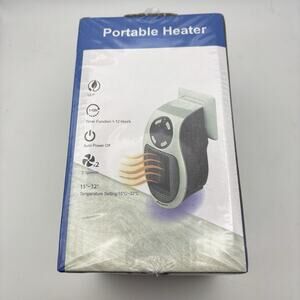Plug-in Portable Heater-Plugs in to wall 500W Auto Power Off 1-12hrs New. Sealed